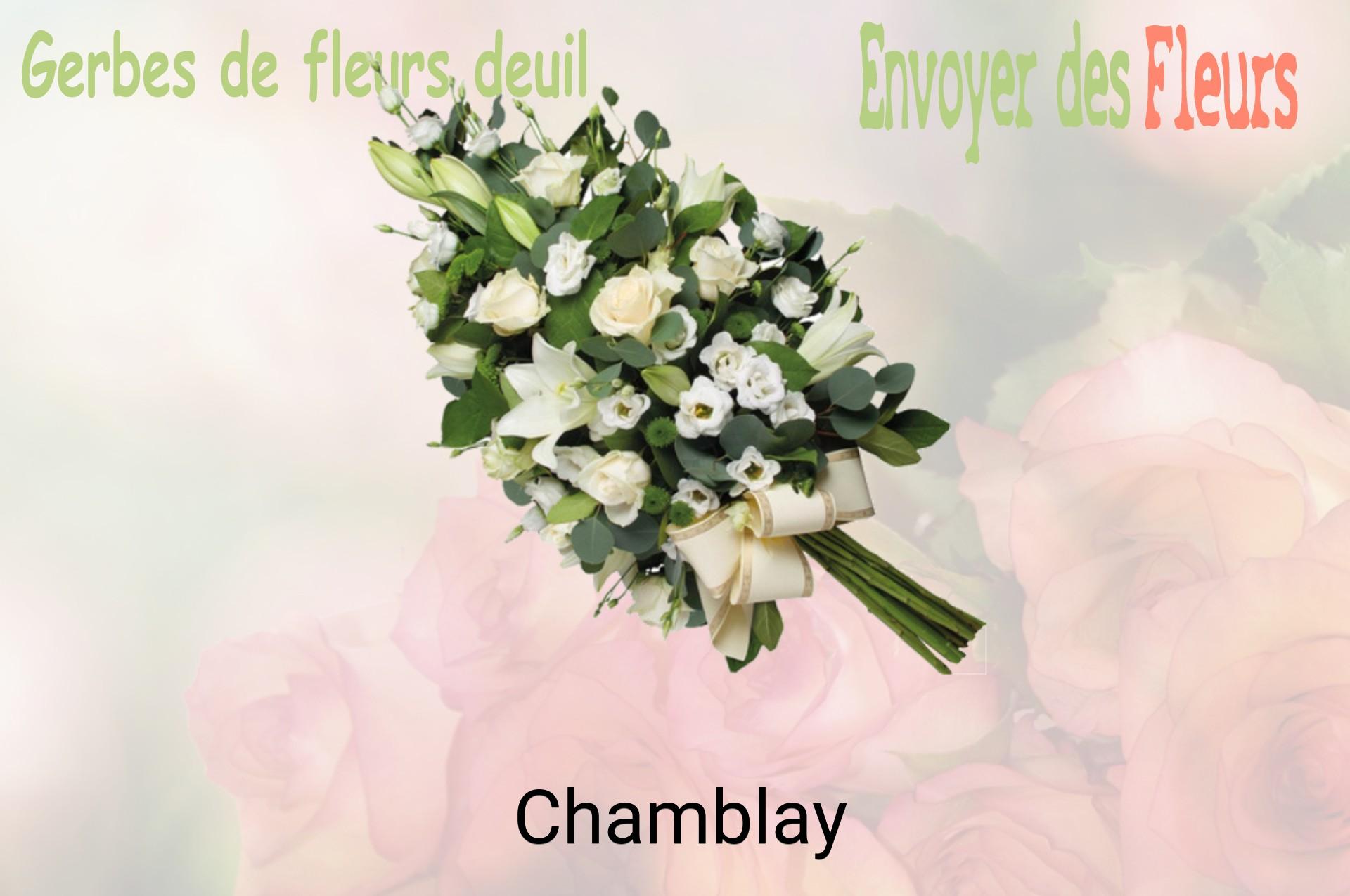 Gerbe de fleurs de deuil livrée à Chamblay